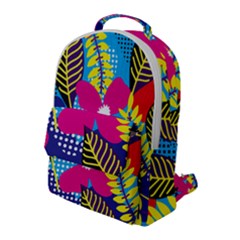 Pattern Leaf Polka Rainbow Flap Pocket Backpack (large) by HermanTelo