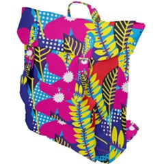 Pattern Leaf Polka Rainbow Buckle Up Backpack by HermanTelo