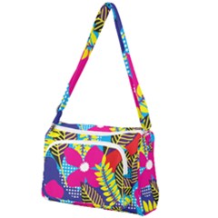 Pattern Leaf Polka Rainbow Front Pocket Crossbody Bag