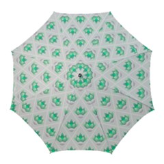 Plant Pattern Green Leaf Flora Golf Umbrellas