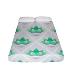 Plant Pattern Green Leaf Flora Fitted Sheet (full/ Double Size)