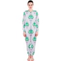 Plant Pattern Green Leaf Flora OnePiece Jumpsuit (Ladies)  View1