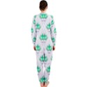 Plant Pattern Green Leaf Flora OnePiece Jumpsuit (Ladies)  View2