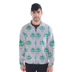 Plant Pattern Green Leaf Flora Men s Windbreaker