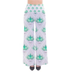 Plant Pattern Green Leaf Flora So Vintage Palazzo Pants