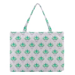 Plant Pattern Green Leaf Flora Medium Tote Bag