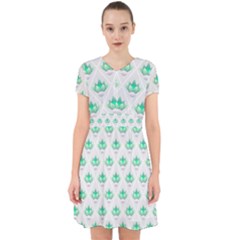 Plant Pattern Green Leaf Flora Adorable In Chiffon Dress