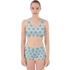 Plant Pattern Green Leaf Flora Work It Out Gym Set