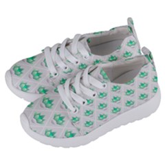 Plant Pattern Green Leaf Flora Kids  Lightweight Sports Shoes