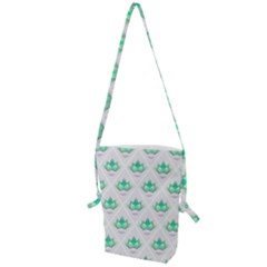 Plant Pattern Green Leaf Flora Folding Shoulder Bag