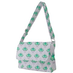 Plant Pattern Green Leaf Flora Full Print Messenger Bag by HermanTelo