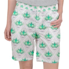 Plant Pattern Green Leaf Flora Pocket Shorts by HermanTelo