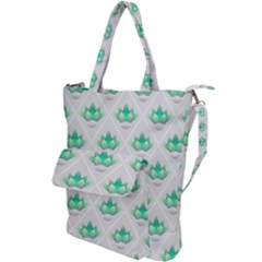 Plant Pattern Green Leaf Flora Shoulder Tote Bag by HermanTelo