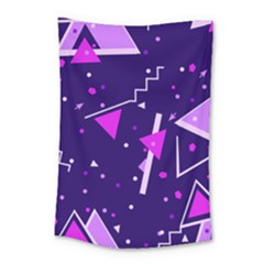 Purple Blue Geometric Pattern Small Tapestry