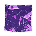 Purple Blue Geometric Pattern Square Tapestry (Small) View1