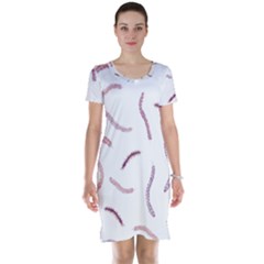 Plumelet Pen Ethnic Elegant Hippie Cute Short Sleeve Nightdress