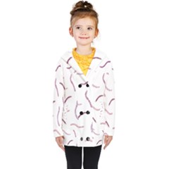 Plumelet Pen Ethnic Elegant Hippie Cute Kids  Double Breasted Button Coat by HermanTelo