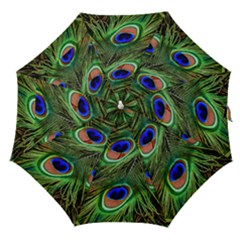 Peacock Feathers Plumage Iridescent Straight Umbrellas