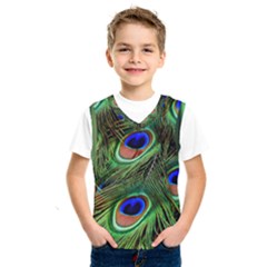 Peacock Feathers Plumage Iridescent Kids  Sportswear by HermanTelo