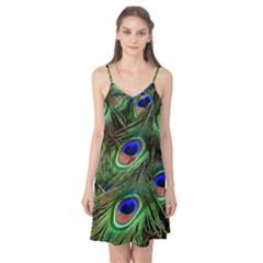 Peacock Feathers Plumage Iridescent Camis Nightgown