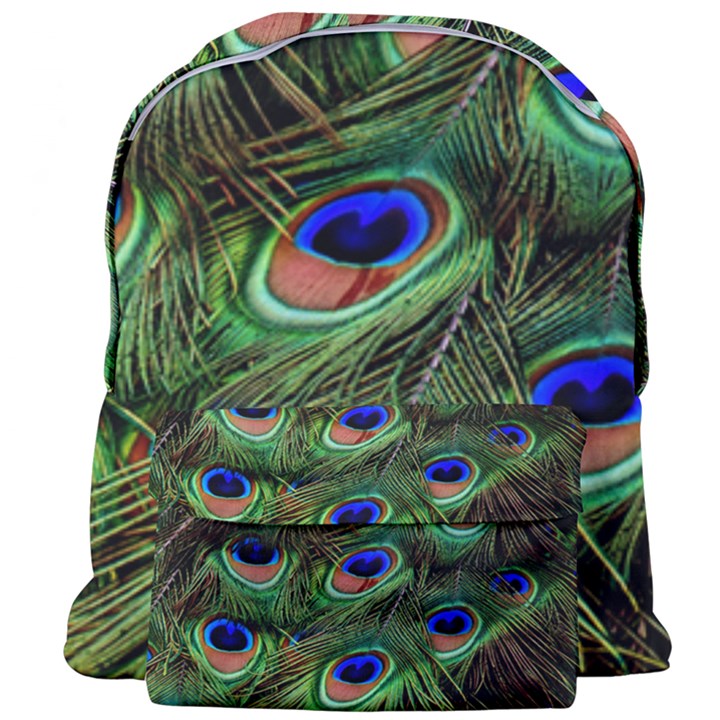 Peacock Feathers Plumage Iridescent Giant Full Print Backpack