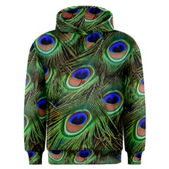 Peacock Feathers Plumage Iridescent Men s Overhead Hoodie