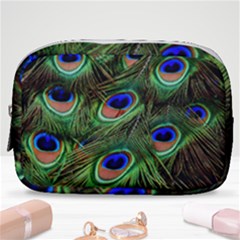 Peacock Feathers Plumage Iridescent Make Up Pouch (small)