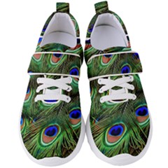 Peacock Feathers Plumage Iridescent Women s Velcro Strap Shoes by HermanTelo