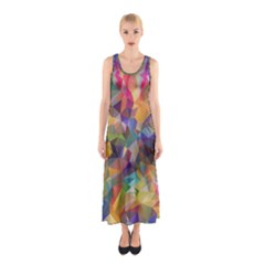 Polygon Wallpaper Sleeveless Maxi Dress