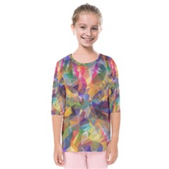 Polygon Wallpaper Kids  Quarter Sleeve Raglan Tee