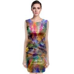 Polygon Wallpaper Classic Sleeveless Midi Dress