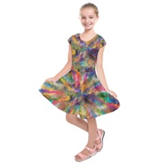 Polygon Wallpaper Kids  Short Sleeve Dress