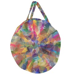 Polygon Wallpaper Giant Round Zipper Tote