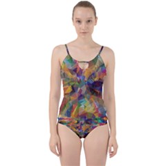 Polygon Wallpaper Cut Out Top Tankini Set