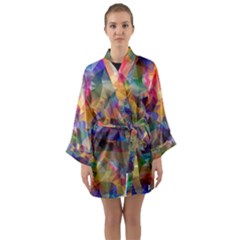 Polygon Wallpaper Long Sleeve Kimono Robe