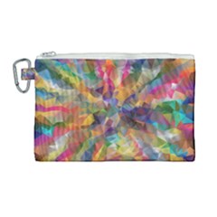 Polygon Wallpaper Canvas Cosmetic Bag (large)