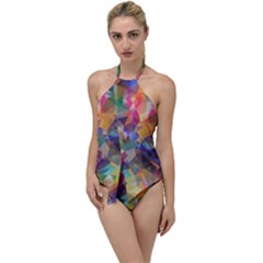 Polygon Wallpaper Go With The Flow One Piece Swimsuit