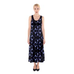 Purple Circle Wallpaper Sleeveless Maxi Dress