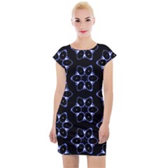 Purple Circle Wallpaper Cap Sleeve Bodycon Dress