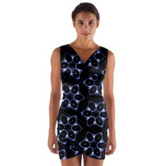 Purple Circle Wallpaper Wrap Front Bodycon Dress