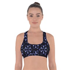 Purple Circle Wallpaper Cross Back Sports Bra by HermanTelo