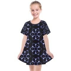 Purple Circle Wallpaper Kids  Smock Dress