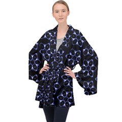 Purple Circle Wallpaper Velvet Kimono Robe by HermanTelo