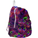 Peacock Feathers Color Plumage Foldable Lightweight Backpack View3