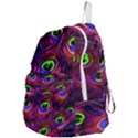 Peacock Feathers Color Plumage Foldable Lightweight Backpack View4