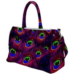 Peacock Feathers Color Plumage Duffel Travel Bag