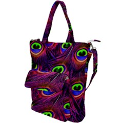 Peacock Feathers Color Plumage Shoulder Tote Bag by HermanTelo