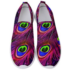 Peacock Feathers Color Plumage Men s Slip On Sneakers