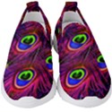 Peacock Feathers Color Plumage Kids  Slip On Sneakers View1