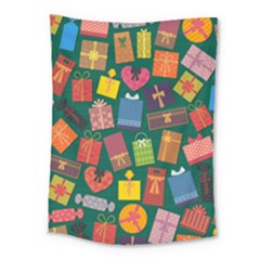 Presents Gifts Background Colorful Medium Tapestry